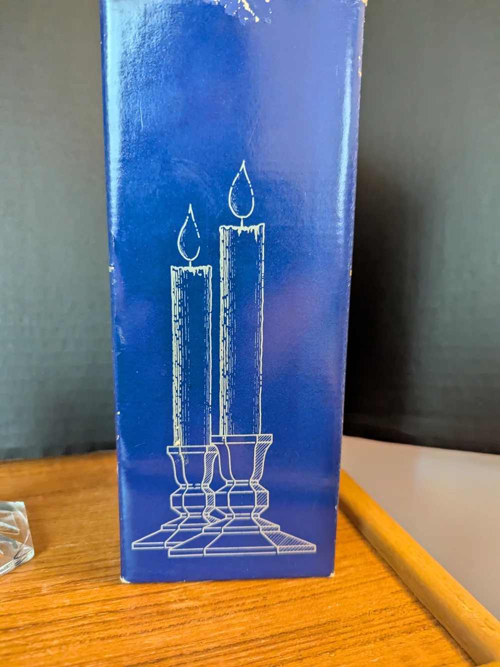 Vintage Towle 24% Lead Crystal Glass Candlestick Pair